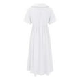 thumbnail image 4 of Long Sleeve Maxi Dress for Women V Neck Casual Button Down Boho Long Floral Dresses Summer Beach Sundress Clothes 2024, 4 of 7