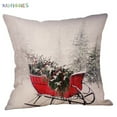 thumbnail image 2 of BadPiggies Christmas Throw Pillow Case Cushion Cover, Vintage Red Truck Soft Cotton Linen For Home Xmas Party New Year Decorations, 2 of 6