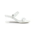 thumbnail image 3 of BLISSFUL STEP Women's Slip on Clear Glass Heel Wedge Sandals Silver 9, 3 of 8