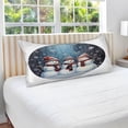 thumbnail image 7 of Snowmen Throw Pillow Covers 1 Set Super Soft Pillow Shams Covers with Zipper, Living Room Farmhouse Decor Giftsations, 20x40 Inch, 7 of 7