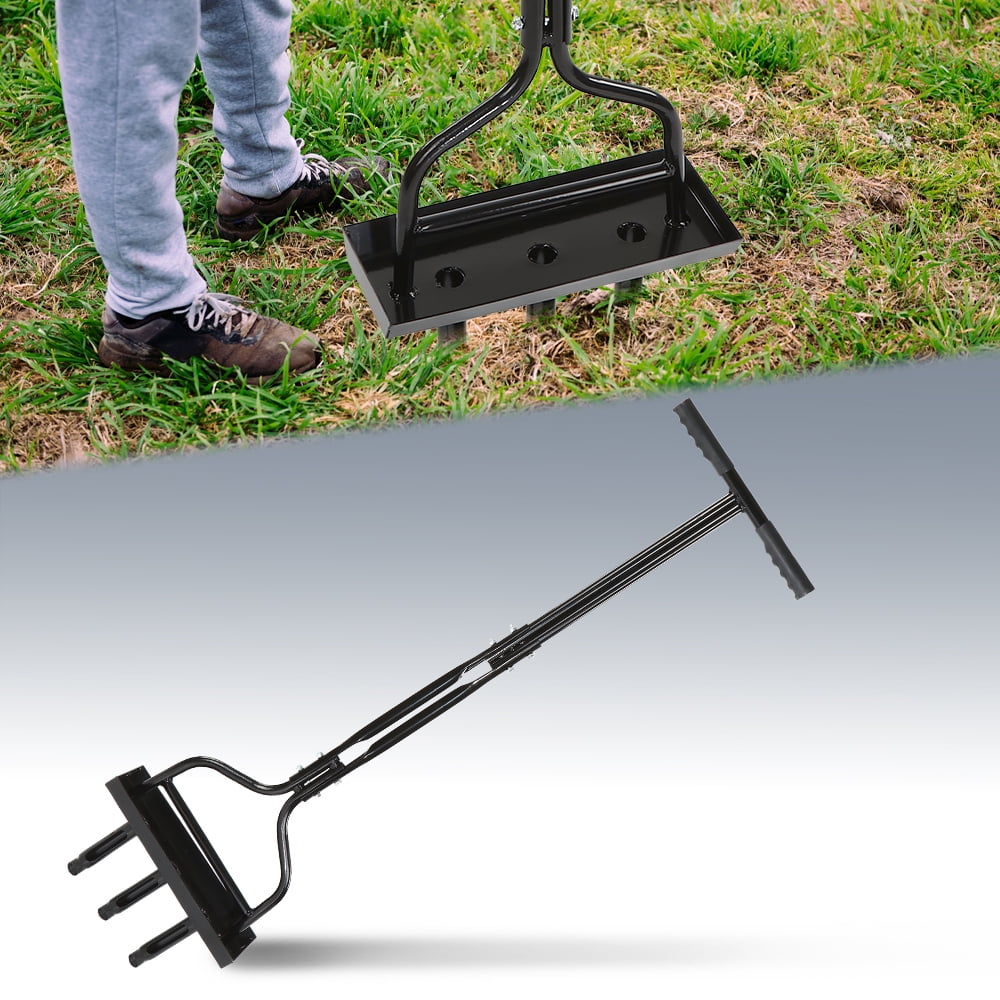 Lawn Aerator Coring Garden Tool with Soil Core Storage Tray