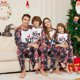 thumbnail image 1 of Pijamas navideños de dos piezas con estampado de dibujos y letras para padres e hijos, ropa para el hogar, traje de noche con estampado de árbol de Navidad, 2023, 1 of 3