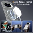 thumbnail image 4 of Asuwish Phone Case for Google Pixel 9 Pro XL/10 Pro XL Tempered Glass Screen Protector Magnetic Bracket stand Translucent Shockproof Protective Cell Cover Pixel9ProXL Pixel10ProXL Nine Women Men Grey, 4 of 7