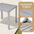 thumbnail image 4 of Crestlive Products Outdoor Side Table Set of 2,Small Square Metal End Table Weather Resistant Pool Side Tables for Patio Balcony（Light Gray), 4 of 7