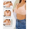 thumbnail image 3 of Finetoo Womens Wireless Bras Comfortable Push Up Petal Bra Seamless No Underwire Bra Full Support Lift Bralette Everyday Regular, 3 of 6