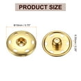 thumbnail image 2 of Uxcell 12 Set Sew-on Snap Buttons 19mm Metal Snap Fastener Buttons, Gold, 2 of 7