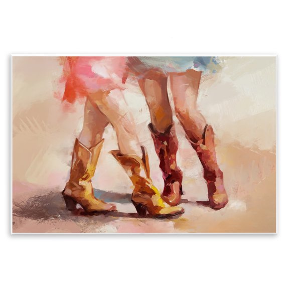 Stupell Industries Contemporary Southwestern Cowgirls Dancing Wall Plaque Art, 19 x 13, by Ziwei Li