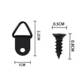 thumbnail image 2 of Black-D Gancho Juego de 100 Kit de soporte para cuadros Clips para marco de acero inoxidable Ganchos para colgar cuadros Surtido de ganchos para colgar espejos Colgador de cuadros para pared JM, 2 of 5