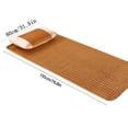 thumbnail image 2 of Checkered Blanket,Foldable Soft Mat Rattan Mat For Single Student Dormitories In Summer Sherpa Blanket,Yellow, 2 of 5