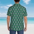 thumbnail image 4 of Fuzoiu Peacock'S Tail Print Hawaiian Shirt for Men, Summer Beach Casual Short Sleeve Button Down Shirts, Men’s Beach Summer Shirts with Pocket,X-Large, 4 of 7