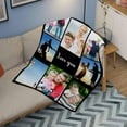 thumbnail image 3 of Custom Blanket with Photo Texts Personalized Blankets and Throws Customized Happy Birthday Gifts for Women Men Dad Mom Wife Husband Grandma Grandpa Sister Daughter Son Best Friend Blankets, 3 of 5