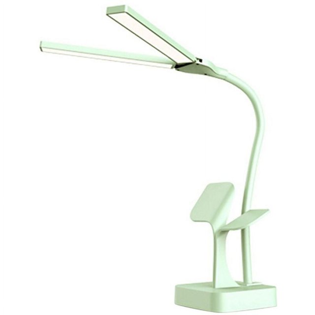 Lámpara de escritorio con protección para los ojos Mini Lámpara de escritorio con carga USB para dormitorio de estudiantes Lámpara de clip LED doble Lámpara de noche plegable D