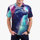 thumbnail image 1 of Balery Starry Multicolored Wolf Camisa Polo de Hombre con Estampado, de Manga Corta y Tejido Medio, Camisa Tipo Golf Polo-Large, 1 of 6