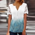 thumbnail image 2 of DPTALR T-shirts à Imprimé Floral Col en V pour Femmes, Blouses en Dentelle Confortables, 2 of 5