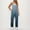 Blue, variant on One Piece Jumpsuits for Women Sleeveless Workout Purple Plus Size Overalls Long Straight Leg Gradient V Neck Pants