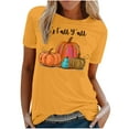 thumbnail image 1 of Tops Para Mujer Blusa Casual Elegante Camisas Cuello Redondo Estampado de Otoño Camiseta de Manga Corta Odeerbi  ODB170419, 1 of 4