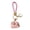 Pink, variant on Mini Dumpling Coin Purse Keychain with Security Snap Detachable Wrist Strap Faux Leather Waterproof Compact Bag Key Holder