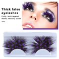 thumbnail image 2 of Lightweight False Eyelashes 1 Pair 3d Colorful Blue Feather Fake Eyelashes for Halloween Cosplay Party, 2 of 8