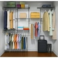 thumbnail image 3 of ClosetMaid 78809 ShelfTrack 5ft. to 8ft. Adjustable Closet Organizer Kit, Satin Chrome, 3 of 6