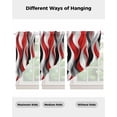 thumbnail image 4 of Red Black Grey Swag Valances for Windows, Moire Modern Artwork Abstract Rod Pocket Sheer Valances for Large Windows, Swag Toppers Light Filtering for Kitchen Living Room 2 Panels 36''x63'', 4 of 6