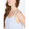 thumbnail image 2 of Joyspun Women's Seersucker Midi Sleep Gown with Shoulder Tie, Sizes XS to 3X, 2 of 4
