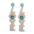 thumbnail image 4 of Pendientes del día de San Valentín Pendientes colgantes Pendientes colgantes de joyería creativa Azul claro, 4 of 8