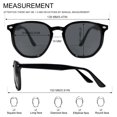 thumbnail image 5 of Gafas de sol polarizadas hexagonales VANLINKER negras para mujer, 5 of 5