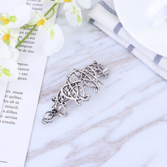 WHAMVOX Silver Retro Hairpin for Women Stylish Updo Hair Stick Metal Decoration Perfect for Parties and Casual Wear