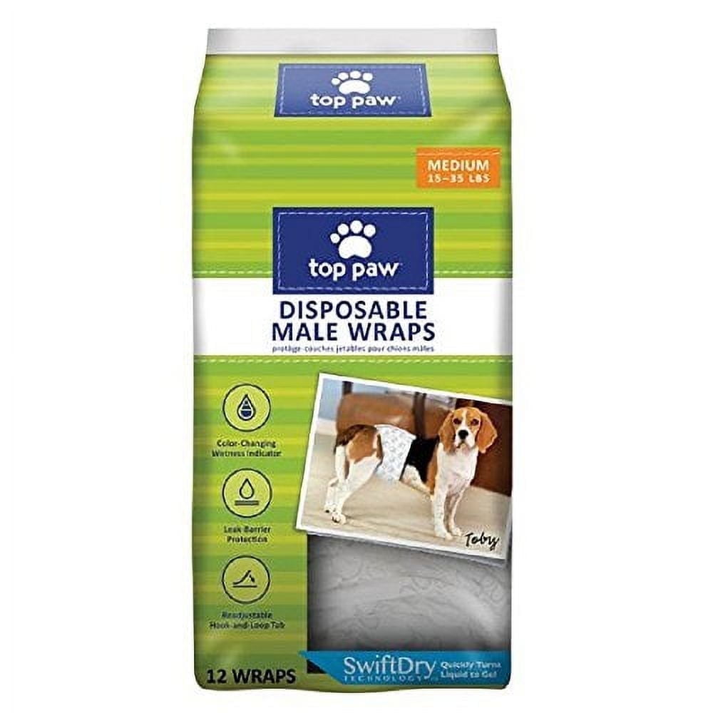 Top Paw Disposable Male Wrap Medium