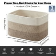 thumbnail image 2 of CHERISHGARD Storage Basket, Laundry Basket 3 Pieces, Woven Baskets for Storage for Toys, Towel, 2 of 8