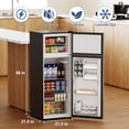 thumbnail image 3 of BANGSON 7.7 Cu.ft Top Freezer Refrigerator for Apartments, Energy Saving, Adjustable Thermostat, Large Capacity, Low Noise, Silver, 3 of 9
