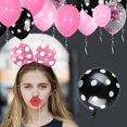 thumbnail image 3 of 75 Pieces Mouse Color Balloons Confetti Balloons Polka Dot Balloons Latex Party Balloons Balloon Garland for Halloween Baby Shower(Pink, Black), 3 of 4
