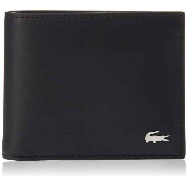 Lacoste Petit Portefeuille pour Hommes FG, Noir, Taille Unique