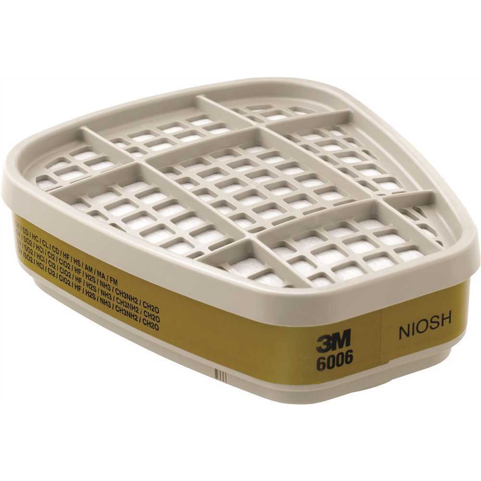 3M 6006 REPLACEMENT CARTRIDGE, MULTI-GAS-VAPOR Olive (2 PER BOX)