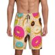 thumbnail image 1 of Balery Donuts Pantalones cortos de pijama de punto de algodón para hombre con cinturilla y bolsillos-X-Large, 1 of 6