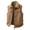 Light Brown, variant on yuCgh Men's Reversible Fleece Vest, Double Sided Lambskin Collar Waistcoat, Color Contrast Zip Up Jacket for Warm Layering & Casual Style,Army Green,L