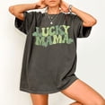 thumbnail image 2 of Lucky Mama – St. Patrick’s Day Clover Graphic T-Shirt, 2 of 5