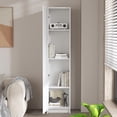 thumbnail image 3 of Tall Narrow Storage Cabinet 70.87" Tall Bathroom Cabinet with 3 Adjustable Shelves, Single Door, Space-Saving Corner Cupboard for Small Spaces for Living Room/Kitchen/Laundry/Bedroom, White, 3 of 9