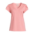 thumbnail image 5 of Nine.Eight Women Casual Loose Fit Basic Cap Sleeve Short Sleeve T-Shirt, 5 of 5