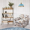 thumbnail image 2 of CHUNTIAN 2 Piece Chair Covers Stretch Arm Covers Chair Couch Covers, Armchair Slipcover with Separate Chair Cushion Cover, Floral Washable Chair Protector for Living Room (Armchair, Grey Flower), 2 of 5
