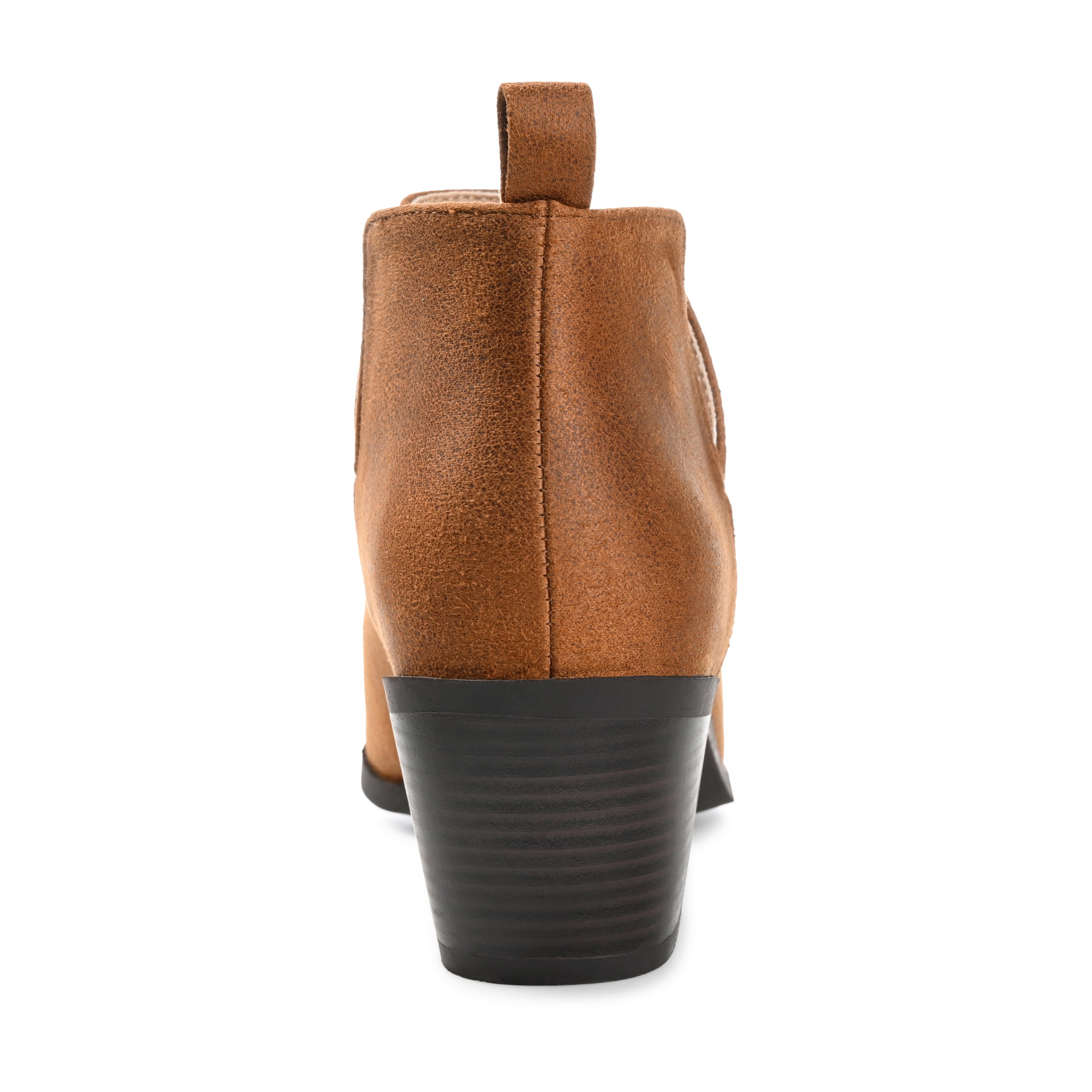 Journee Womens Lola Pull On Stacked Heel Booties, Widths Available