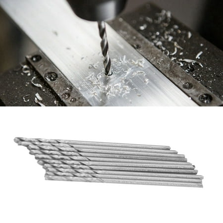 

Fugacal 0.85mm Twist Drill Hand Drill Bit 10Pcs Punch Twist Drill Bit Straight Shank High Speed Steel Industrial Tools 0.85mm
