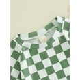 thumbnail image 5 of Hirigin Toddler Baby Boy Two Piece Swimsuit Set Checkered Short Sleeve Rashguard Swimwear Bathing Suit Sunsuit Beach Wear, 5 of 8
