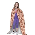 thumbnail image 4 of Honeii fall flower plaid Print Poncho Cape, Cloak Coat, Snuggly Hooded Wearable Blanket, Hooded Cape For Teenagers,Halloween Costumes-Small, 4 of 7