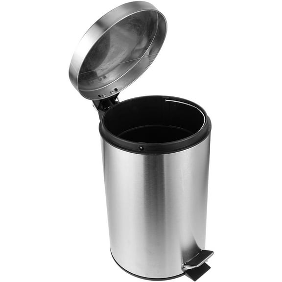 SWETRACE Stainless Steel Garbage Bin Silver Kitchen Trash Can 1Set