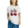thumbnail image 3 of Mgmyaa Boys and Girls Short Sleeve T-Shirt Kids Crewneck Loose Fit Summer T-Shirt Tops Independence Day 3-10 Years, 3 of 5