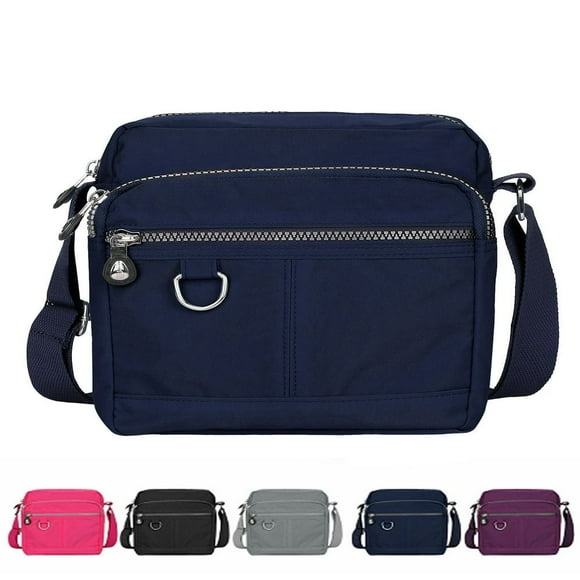 DEBGFS Casual Nylon Purse Handbag Crossbody Bag Waterproof Shoulder Bag with Zipper Pockets for Women (Black),navy
