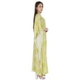 thumbnail image 2 of Moomaya Boat Neck Caftan Rayon Cover Up Printed Cold Shoulder Kaftan Maxi Dress, 2 of 7