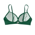 thumbnail image 3 of Women Underwire Bikini Top Swimsuit Top Bra Padded Bathing Suit 2026 Twist Front Swimwear Dark Green XL, 3 of 4