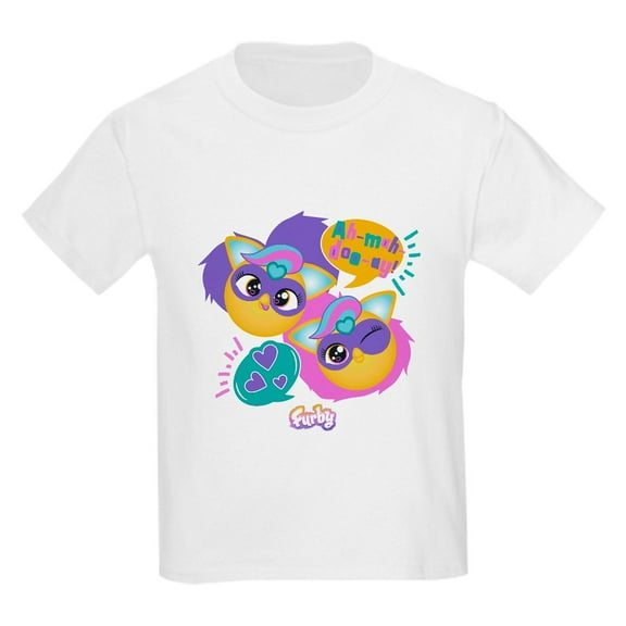 CafePress - Furby Ah Mah Doo Ay! Kids T Shirt - Light Classic Kids Graphic, Short Sleeve T-Shirt, Sizes XS-XL